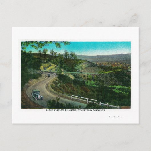 Een blik op de Antelope Valley van Sandberg's Briefkaart (Voorkant)
