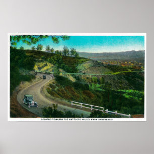 Een blik op de Antelope Valley van Sandberg's Poster