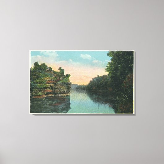 Een blik op de Ashokan Reservoir Dam Canvas Afdruk (Voorkant)