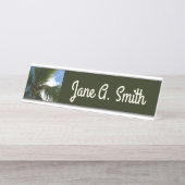 Een blik op de tropische Natuur van de Kokospalm Bureau Naambordje (Voorkant)