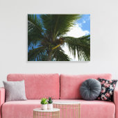 Een blik op de tropische Natuur van de Kokospalm Canvas Afdruk (Insitu (Woonkamer))