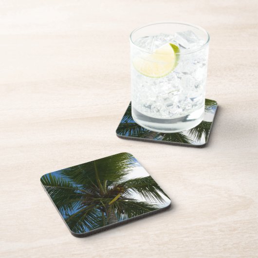 Een blik op de tropische Natuur van de Kokospalm Drankjes Onderzetter (Rechterzijde)