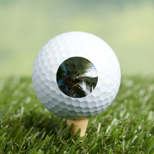 Een blik op de tropische Natuur van de Kokospalm Golfballen (Insitu Shirt)