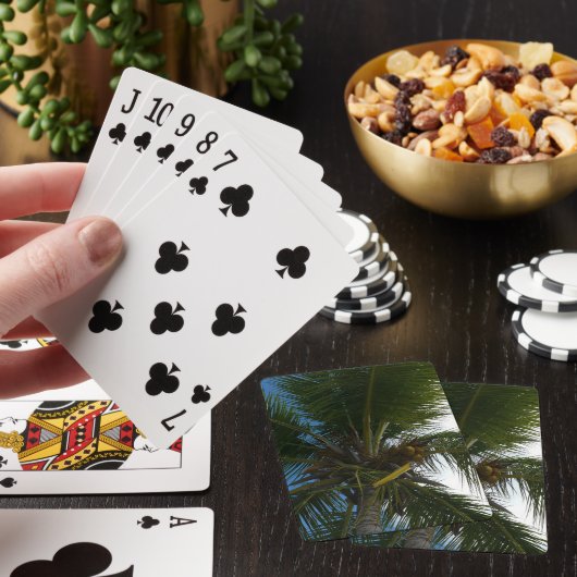 Een blik op de tropische Natuur van de Kokospalm Pokerkaarten (Insitu)