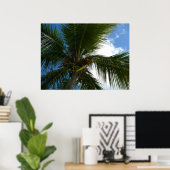 Een blik op de tropische Natuur van de Kokospalm Poster (Thuiskantoor)