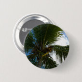 Een blik op de tropische Natuur van de Kokospalm Ronde Button 5,7 Cm (Voorkant /achterkant)