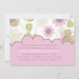 Een blik op de uitnodiging van de Garden Birthday