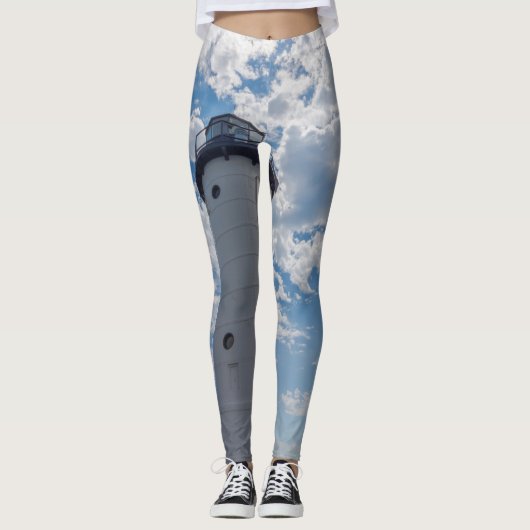 Een blik op de vuurtoren van Manistee Leggings (Voorkant)