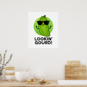 Een blik op Gourd Funny Cool Veggie Pun Poster (Keuken)