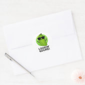 Een blik op Gourd Funny Cool Veggie Pun Ronde Sticker (Envelop)