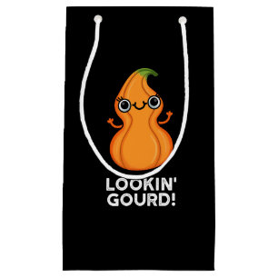 Een blik op Gourd Funny Veggie Pun Dark BG Klein Cadeauzakje