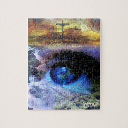 Een blik op Jezus 11x14 Foto Puzzle Legpuzzel (Verticaal)