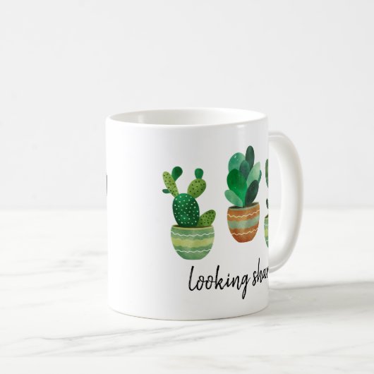 Een blik op Sharp Funny Cacti Koffiemok (Voorkant rechts)