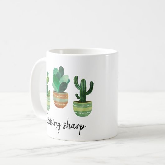 Een blik op Sharp Funny Cacti Koffiemok (Voorkant links)