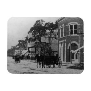 Een blik op West op Flagler Street Magneet