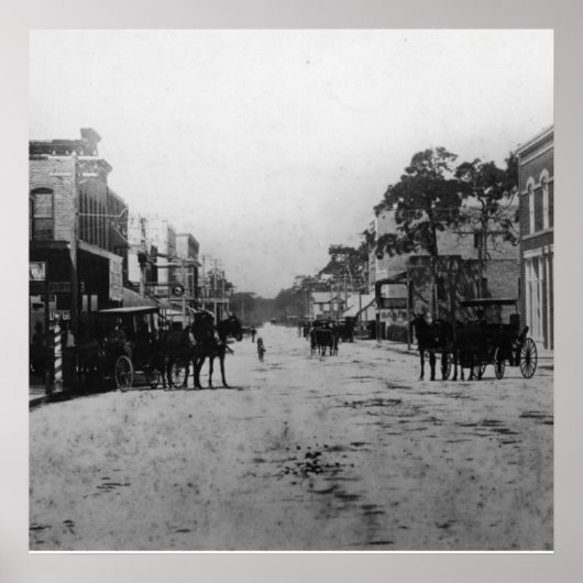 Een blik op West op Flagler Street Poster (Voorkant)