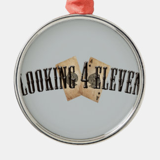 Een blik van 4 elf Logo Metalen Ornament