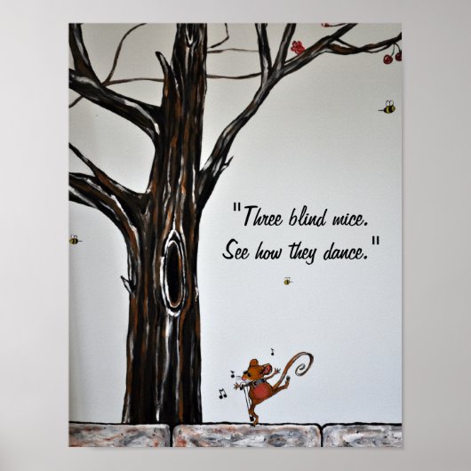 Eén Blind Mouse-danspriint Poster (Voorkant)