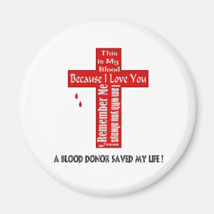 Een bloeddonor magneet