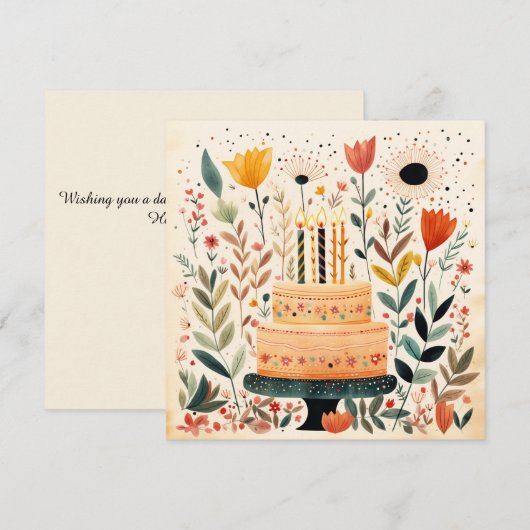 Een bloei van vreugde: bloeiende wensen (Voorkant / Achterkant)