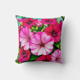 Een bloeiend bloemenboeket kussen