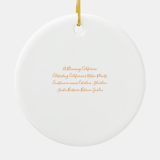 Een bloeiend Californië: Catalina Silverlace Keramisch Ornament (Achterkant)