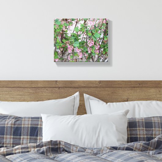 Een bloeiend Californië: Lente in roze Canvas Afdruk (Insitu (Slaapkamer))
