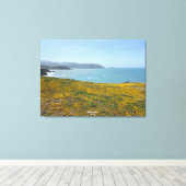 Een bloeiend Californië: Mori Point Canvas Afdruk (Insitu (Houten vloer))