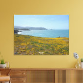 Een bloeiend Californië: Mori Point Canvas Afdruk (Insitu (Woonkamer))