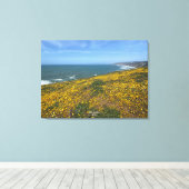 Een bloeiend Californië: Mori Point Canvas Afdruk (Insitu (Houten vloer))
