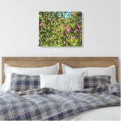 Een bloeiend Californië: Roze currant Canvas Afdruk (Insitu (Slaapkamer))