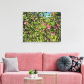 Een bloeiend Californië: Roze currant Canvas Afdruk (Insitu (Woonkamer))