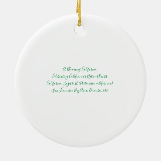 Een bloeiend Californië: Sagebrush Ceramic Ornamen Keramisch Ornament (Achterkant)