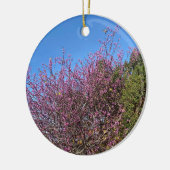 Een bloeiend Californië: Westerne Redbud Keramisch Ornament (Links)