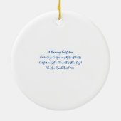 Een bloeiend Californië: Wild Lila Keramisch Ornament (Achterkant)