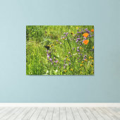 Een bloeiend Californië: Wildbloemen Canvas Afdruk (Insitu (Houten vloer))