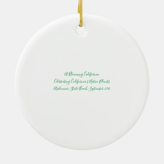 Een bloeiend Californië: Zee Cliff Buckwheat Keramisch Ornament (Achterkant)