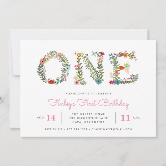 Een bloeiend | Eerste uitnodiging van de partij va (Voorkant)