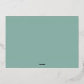 Een bloeiend | Eerste verjaardag Folie Uitnodiging (Achterkant)