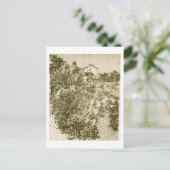 Een bloeiende tuin, Vincent van Gogh Briefkaart (Staand voorkant)
