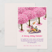 Een bloeiende verjaardag kaart (Voorkant / Achterkant)