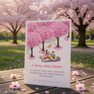 Een bloeiende verjaardag kaart