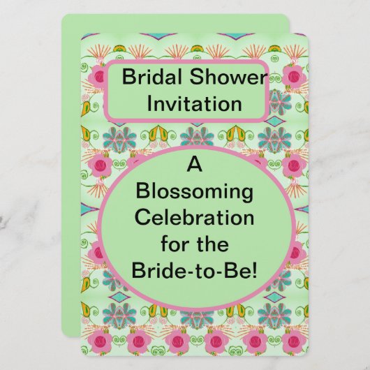 Een bloeiende viering voor de bruid-to-be! kaart (Voorkant / Achterkant)