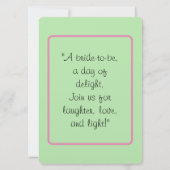 Een bloeiende viering voor de bruid-to-be! kaart (Achterkant)