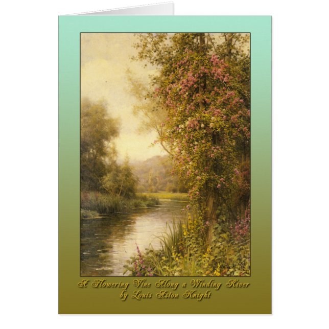 Een bloeiende wijn langs een wandelende rivier (Voorkant)