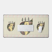 Een bloem binnen bureaumat (Keyboard & Muis)