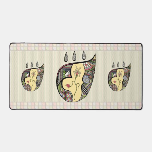 Een bloem binnen bureaumat (Voorkant)