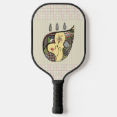 Een bloem binnen pickleball paddle (Achterkant)