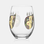 Een Bloem Binnen Wijnglas Zonder Voet (Rechts)