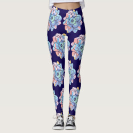 Een bloem gemaakt van verf vlekken leggings